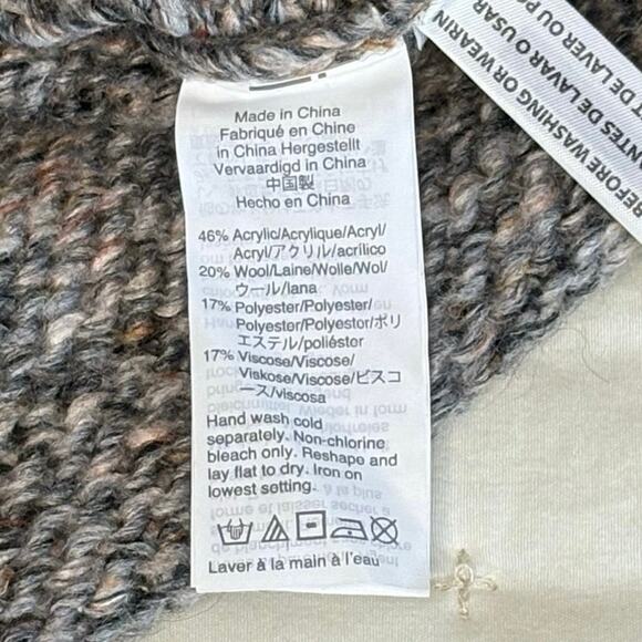 Madewell Pointelle Long Sleeve Sweater Women's XS | Gray Marled Knit | EUC - Picture 6 of 11